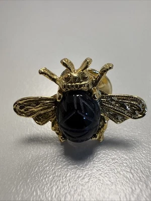 Broche Abejorro Vintage con Cabujón Variscita  Foto 1 de 4