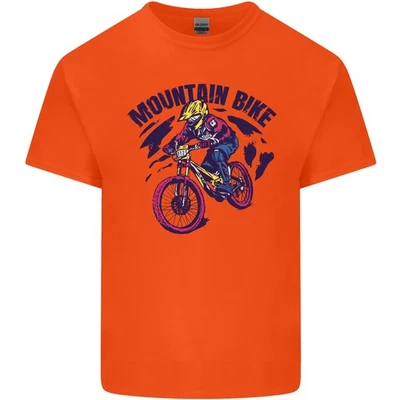 Cycling Mountain Bike Bicycle Cyclist MTB Kids T-Shirt Childrens - Image 1 of 4