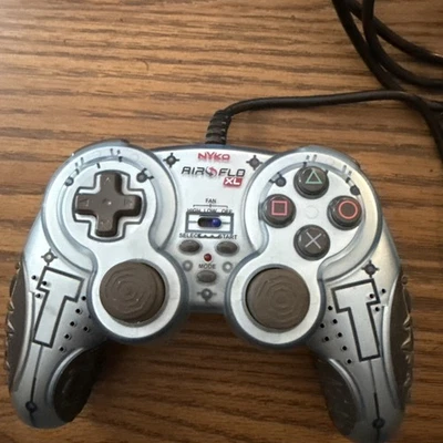 Nyko Air Flo XL Wired PS2 Controller w/ Cooling Fan BLUE 80530-H08 PlayStation - Image 1 of 4