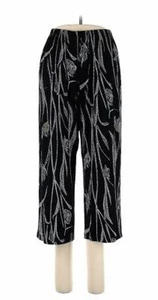 NUOVI PANTALONI VIKKI VI 0X XL NERO BIANCO GRN BLU STAMPA CROP SLINKY ACETATO SPANDEX - Foto 1 di 10
