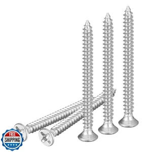 DTGN 50Pcs M3x40mm Viti per Legno a Testa Piatta, 304 Acciaio Inox Phillips Self T - Foto 1 di 5