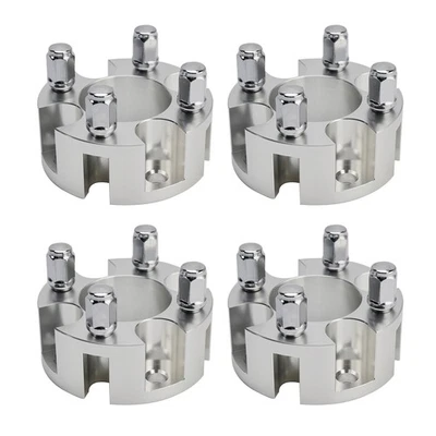 2 Inch Golf Cart Wheel Spacers Kit With Lug Nuts Silver For Yamaha Club Car Ezgo - Image 1 of 4