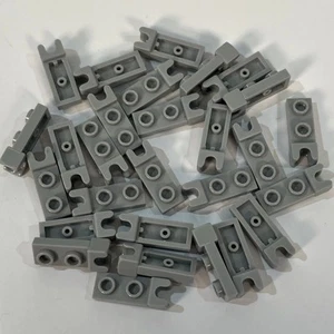 LEGO Parts 1x2 14418 Plate Special End Clip Grey Genuine Used 28 Pcs - Picture 1 of 6
