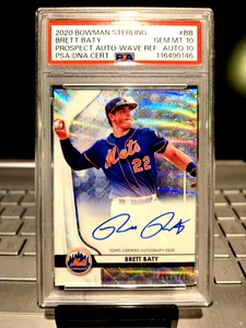 Bowman Sterling #56/125 2020 Brett Baty Prospect onda automática ref #BB Gem #10/10 - Imagen 1 de 9