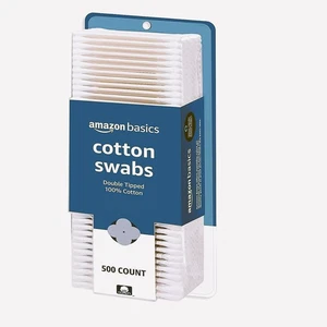 Amazon Basics Cotton Swabs for Personal Hygiene and Baby Care, 500 Count, 1 Pack - Picture 1 of 6