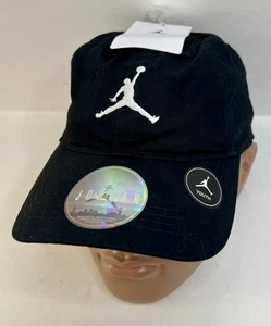 Nike Air Jordan YOUTH Boys Jumpman Black White Adjustable Strapback 9A0570-F66 - Picture 1 of 11