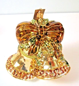 Glassware Art Studio 'Christmas Bells' Ornament Hand Blown Glass Made in Poland - Bild 1 von 11