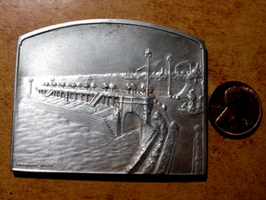 1918 Copper Medal Buenos Aries Argentina Inauguration Electrified Railway F3 - Picture 1 of 2