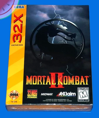 New FACTORY SEALED Sega 32X Game MORTAL KOMBAT II 2 100% Authentic CIB in Box - Image 1 of 4