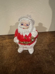 Vintage 50er Jahre Weihnachtsmann Spaghetti Borte Weihnachtsbank Made In Japan - Bild 1 von 6