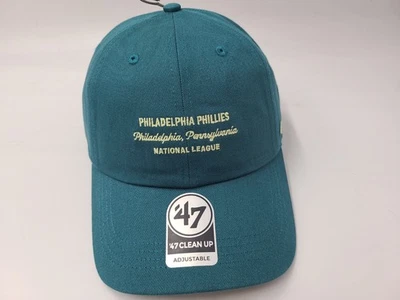 Philadelphia Phillies 47 Brand Clean Up Strapback Adjustable Hat Cap MLB Blue - Image 1 of 4
