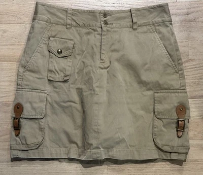 Ralph Lauren Golf Caqui Carga Falda Skort 8 Hebillas Cuero Foto 1 de 2