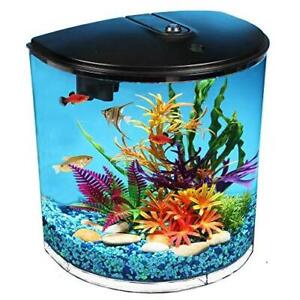 Koller Products 3.5-Gallon Aquarium with Power Filter, LED Lighting and 1-Year