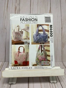 McCall's 4400 Sewing Pattern Laura Ashley Coin Purse Tote Cosmetic Bag Hat NEW - Picture 1 of 2