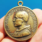 VINTAGE POPE PIUS XII RELIGIOUS MEDAL OLD ST PETER SQUARE VATICAN PENDANT