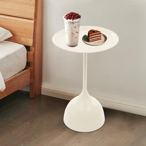 Modern Side Table Iron Round Bedside Table Coffee Break Table Tea Table 5kg Load - Picture 1 of 16