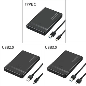 Type C Hard Drive Disk Enclosure for 2.5" Storage USB 3.0 2.0 SSD HDD External - Afbeelding 1 van 9