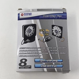 NEW Titan Dual-Way (12V/5V) 80mm Portable Desktop USB Cooling Fan Kit - Picture 1 of 4