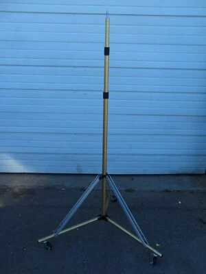 VINTAGE WHEELED TRIPOD Movie Camera Or Light - Image 1 of 4