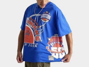 NWT Mitchell & Ness Men's New York Knicks Hardwood Classics Logo Blast T-Shirt M - Picture 1 of 12