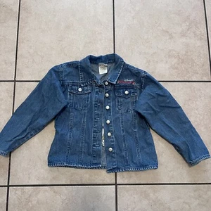 Vintage 90s Disney Princesses Embroidered Girls Denim Jacket Size S - Picture 1 of 10