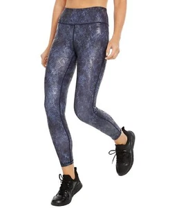 Ideology Pants Printed Shiny Python Legging Mid Rise Navy Blue Sz XL NEW NWT 434 - Picture 1 of 4