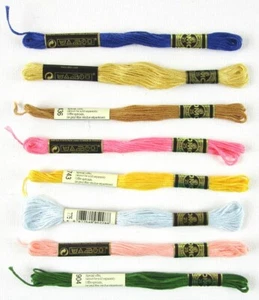 NEW Lot of 8 Colors 100% Cotton DMC 25 6 Strand Embroidery Thread Floss  - Picture 1 of 1