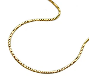 375 ECHT GOLD *** Feine Kette Venezianerkette 0,7x0,7mm / 38 - 42 - 45 cm - Picture 1 of 6