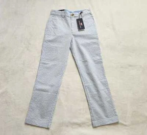 New boys 7 8 Vineyard Vines seersucker Breaker pants blue & white - Picture 1 of 9
