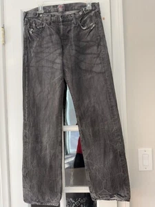 PRPS Distressed Black Gray Jeans organic cotton men's pants waist 31 X inseam 33 - Picture 1 of 9