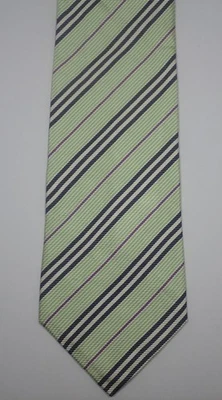 CORBATA BURBERRY MULTICOLOR RAYAS 100% SEDA 62 1/2" LARGO HECHA EN INGLATERRA Foto 1 de 4