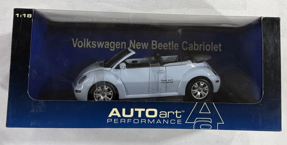 Auto Art AA VW Volkswagen nuevo Beetle Cabriolet azul escala 1:18 Foto 1 de 4
