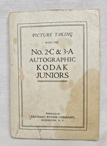 Vintage 1917  No. 2-C & 3-A AUTOGRAPHIC KODAK JUNIOR Camera Photography Guide - Picture 1 of 6