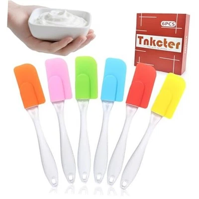 Mini Juego de Espátulas de Silicona Paquete de 6 - Espátula Resistente al Calor, Reutilizable y Antiadherente Foto 1 de 4