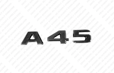1X Nuevas letras con logotipo de maletero emblema negro brillante para Mercedes-Benz A45 AMG W176 W177 Foto 1 de 4