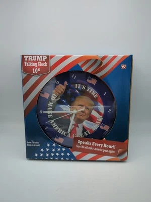 Trump Talking Clock 10" Speaks Each Hour Says We Will Make America Great Again! - Изображение 1 из 4