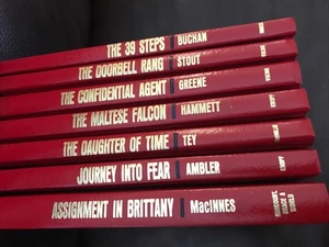 Set Of 7 Vintage Mystery (Detective Novels): Red/Blue Hardcover: MINT/ "NEW" - Picture 1 of 12