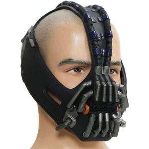 Batman Bane Cosplay Mask PVC Full Face Prop Black Men Collection Halloween Prop - Picture 1 of 4