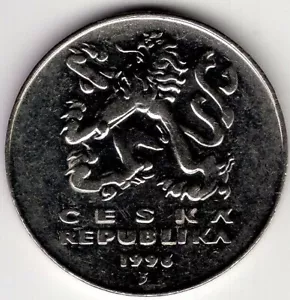 1996 CZECHOSLOVAKIA FIVE 5 KORUN NICE WORLD COIN - Picture 1 of 2