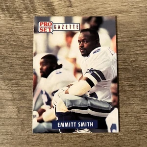 1991 Pro Set Gazette Emmitt Smith Football Card #1 (001) NFL Dallas Cowboys - Picture 1 of 2