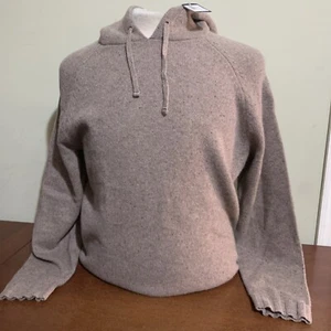 Johnnie-O Jamison Herren Medium 100 % Kaschmir Kaffee Hoodie Neu Neu mit Etikett Golf Mode - Bild 1 von 7