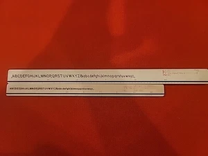 LOT: 2 VINTAGE K&E LEROY RAPIDOGRAPH LETTERING TEMPLATES - Picture 1 of 3