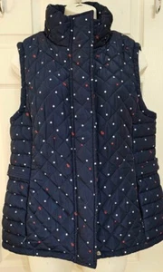 Tommy Hilfiger Women's Sport Quilted Star Logo Vest Blue W/ Red & White Size M. - Picture 1 of 6