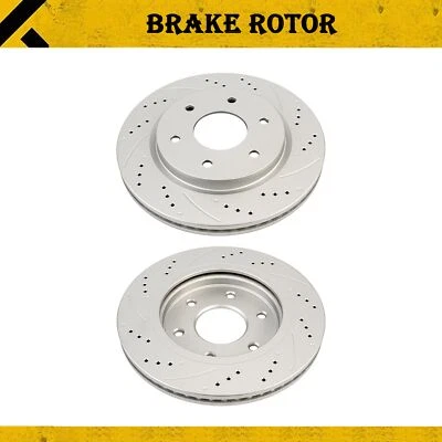 Front Drilled For INFINITI QX56 2005-2006; Nissan TITAN 05-07 31425 Brake Rotors - Image 1 of 4