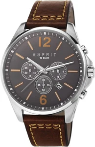 Esprit Tallac Analogue Chronograph Quartz Watch Brown Leather Strap ES106921003 - Picture 1 of 2