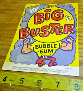 original Vintage vending machine display card  10c Big Buster bubble gum - Picture 1 of 3