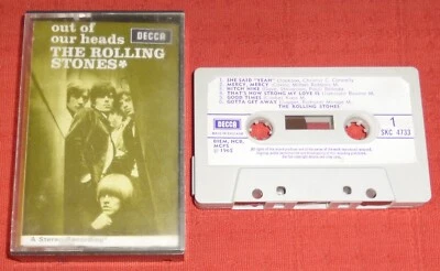 ROLLING STONES - UK CASSETTE TAPE - OUT OF OUR HEADS - PAPER LABELS - Image 1 of 4