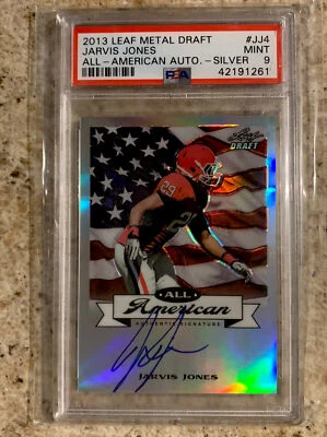 /50 RARE 2013 Jarvis Jones Auto Rc Leaf Metal Draft Silver Holo Ssp Rookie Psa 9 - Image 1 of 3