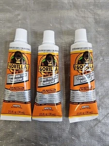 Gorilla Heavy Duty Construction Adhesive, 2.5 oz., White (3 pack) - Picture 1 of 3