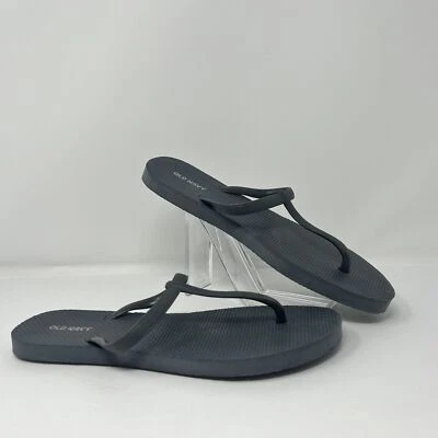 Sandalias chanclas Old Navy con correa en T para mujer negras talla 7 color gris Foto 1 de 4